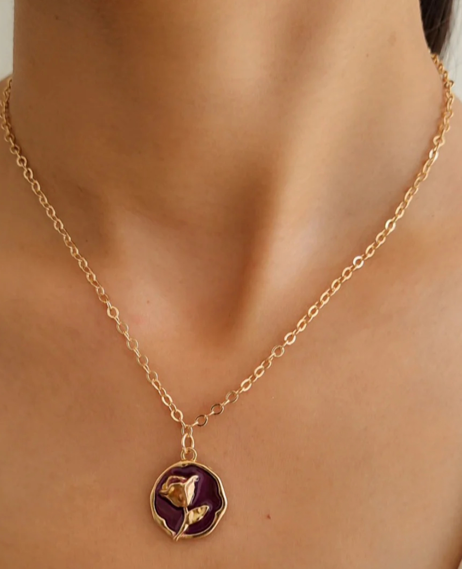 IMG_0013 Purple rose Pendant