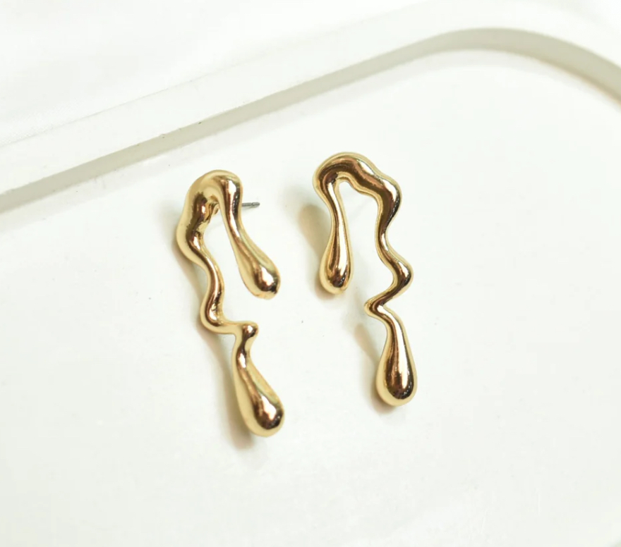 IMG_9871 Golden dew drop earrings