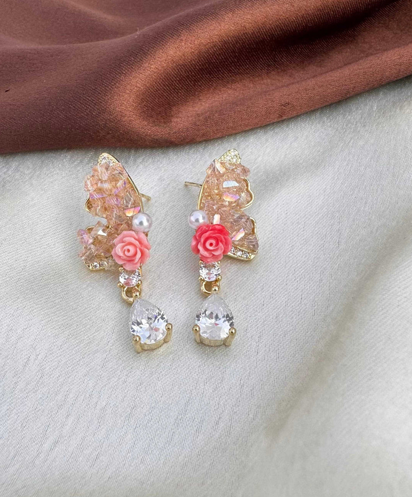 IMG_9873 Rosy wings dangler earrings