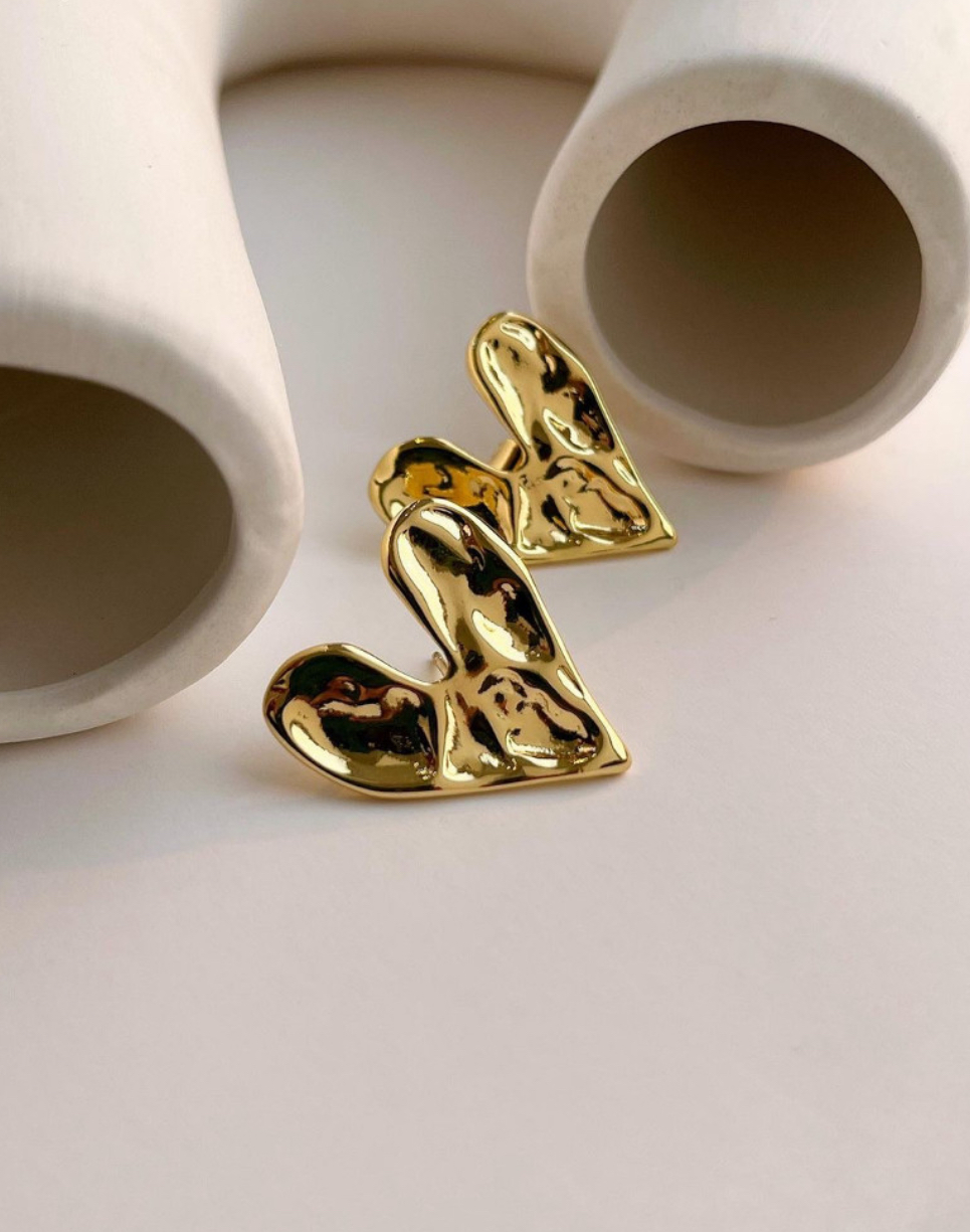 IMG_9889 Hammered heart earrings